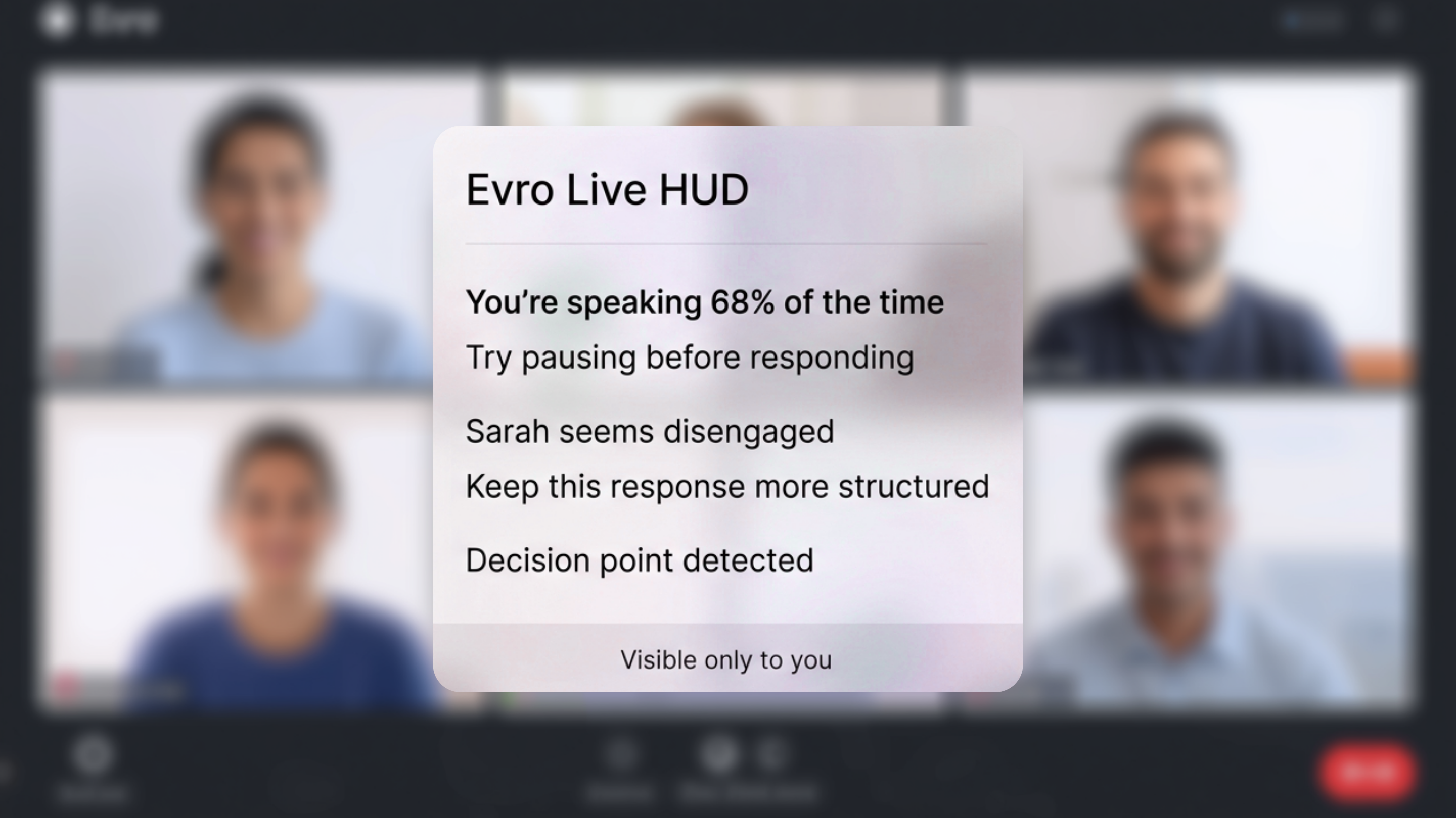 Real-time HUD Feedback